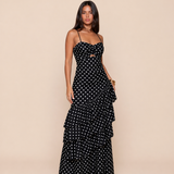 Robe à pois volantée