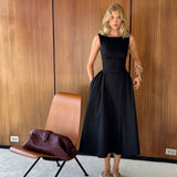 Robe midi popeline de coton