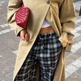 Pantalon à carreaux bleu
