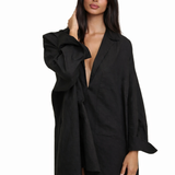 Chemise longue en lin