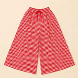 Pantalon evasé vichy