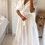 Robe chemise popeline