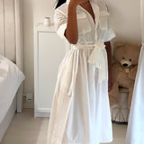 Robe chemise popeline