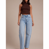 Jean ballon taille haute